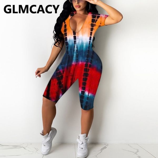 

short sleeve v neck casual skinny playsuit summer rompers 210702, Black;white