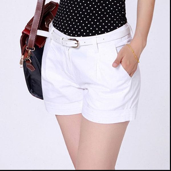 

summer new woman shorts ladies casual pants fashion draped office ol solid color pant female khaki amp white plus size, White;black