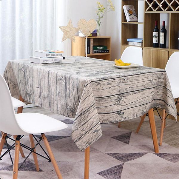 

table cloth restaurant tablecloth simulation wood cotton simple cha ji bu