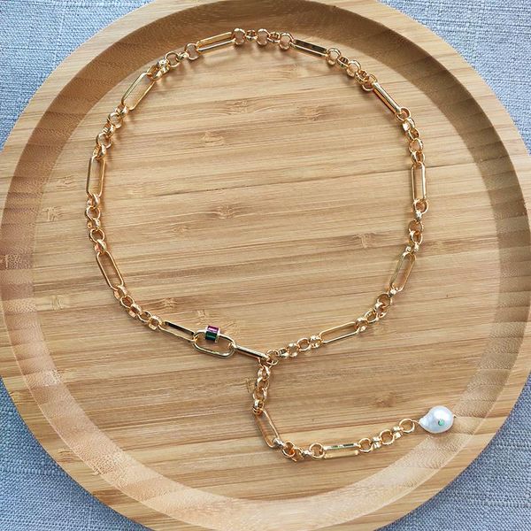 

pendant necklaces women fashion long punk chain necklace 2021 autumn pearl clothes accessories sweater jewelry wholesale, Silver