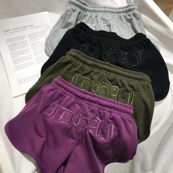 

women's shorts 2021 cotton multicolor embroidery sports summer comfortable home ladies fitness, White;black