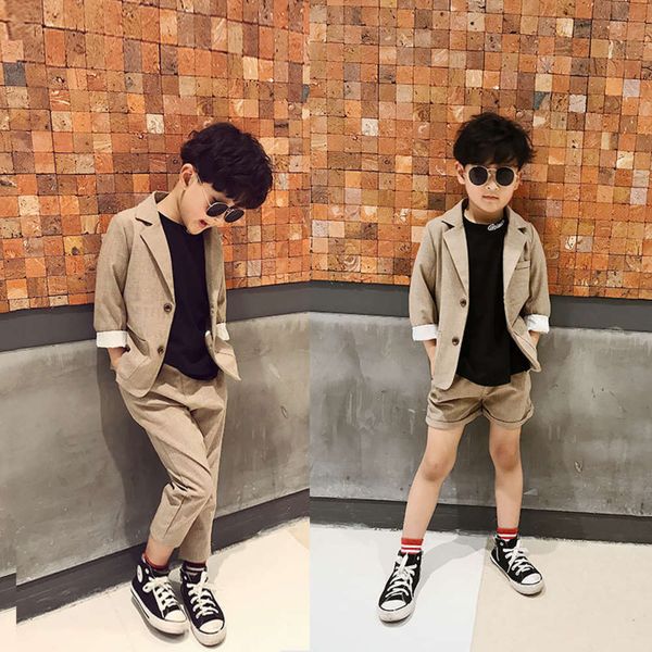 

dress 2021 new korean spring children's plaid 2-piece suit fashion, White