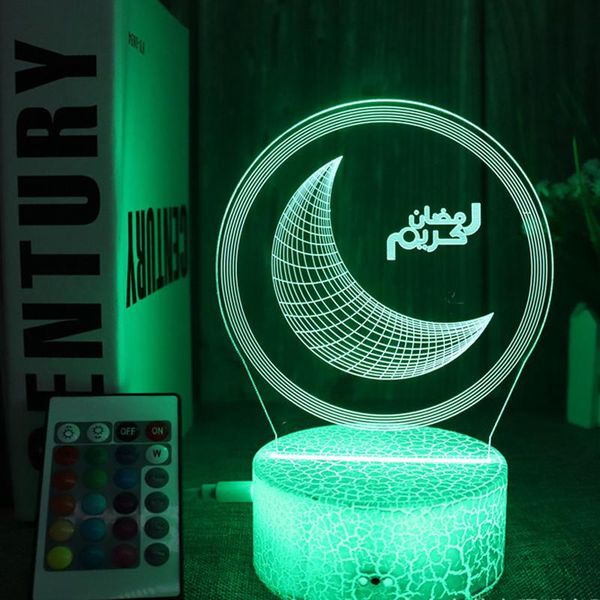 

night lights muslim eid mubarak decorative 3d table lamp for children
