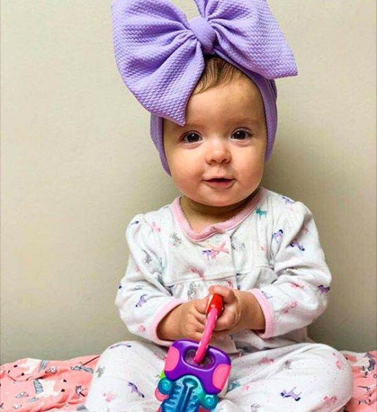 

new corn kernels fashion baby comfortable big bow hat fabric tire cap, Yellow
