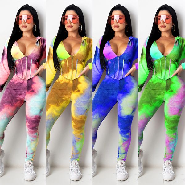 

zip up corset hoodie and sweat pants matching sets two piece set women tracksuits sport autumn winter clothes d42-dc40, White