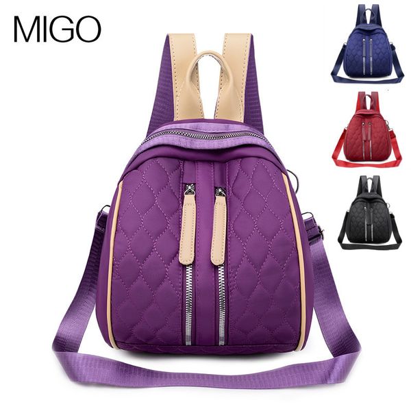 

backpack fashion lingge embroidery women's bag waterproof nylon cloth hand