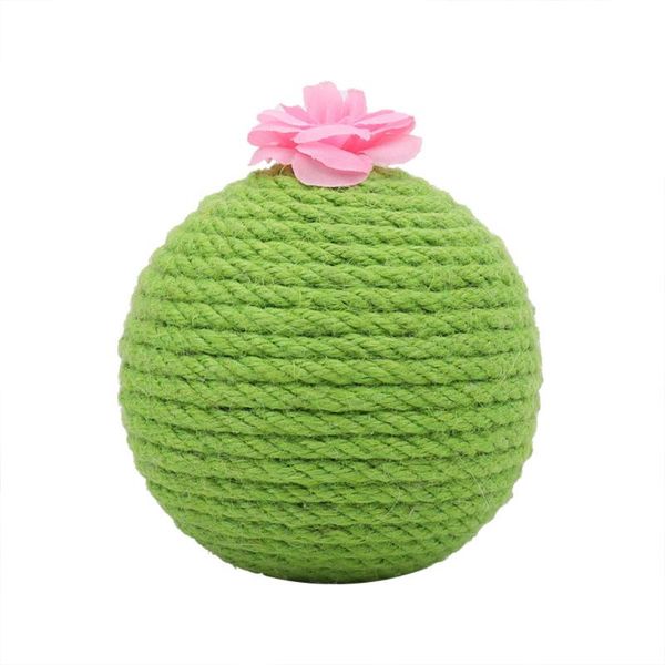 

cat toys sisal ball toy cactus teaser grinding with catnip tumbler catching board kitten play chewing pet accessories