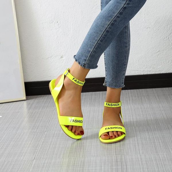 

women summer beach sandals flats shoes woman pu leather plus size one-strap open toe candy sandalias mujer sapato feminino, Black