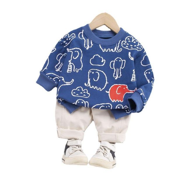 

clothing sets autumn baby girls clothes suit children boys cartoon sports t-shirt pants 2pcs/sets toddler casual outfits kids tracksuits, White