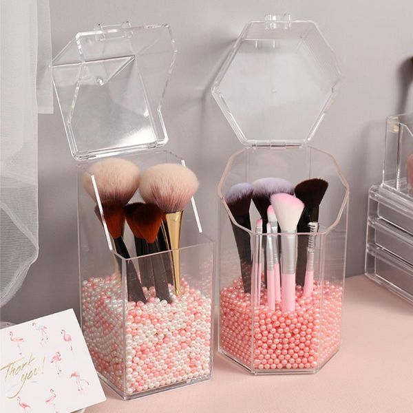 

acrylic makeup brush holder makeup organizer cosmetic holder lipstick pencil storage container transparent storage box