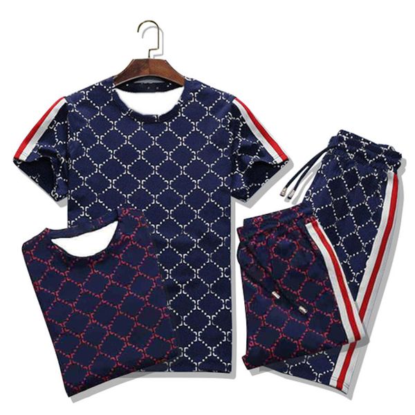 

designers men's suits short sleeves letter printing fashion style youth sports and leisure t-shirt shorts men's suits without labe, Gray