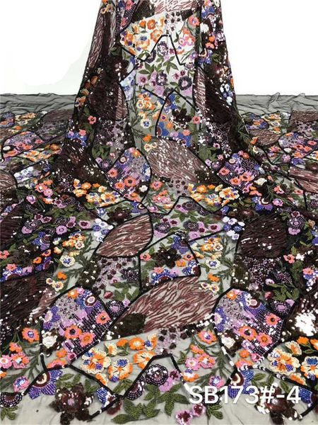 

ribbon factory offers 2021tulle lace fabric sequins for nigerian wedding long dresses winn698a, Pink;blue