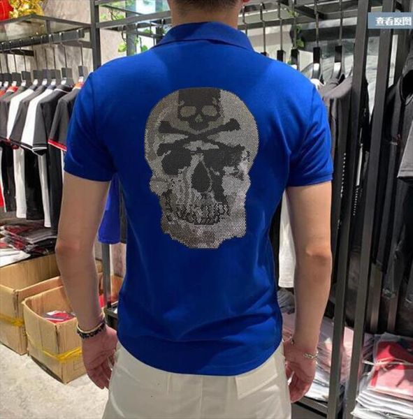 

man fashion shirt casual mens polos short sleeve slim men fitness drill, White;black