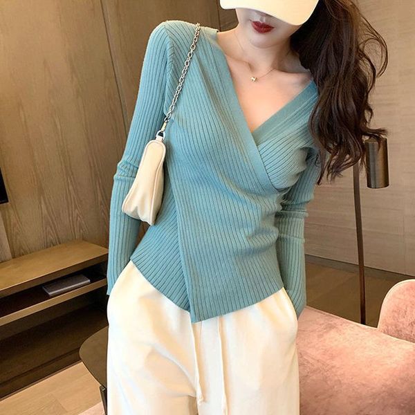 

women's sweaters 2021 spring autumn classic slim sweater women casual fashionable t-shirt pullovers for ladies vintage chic, White;black