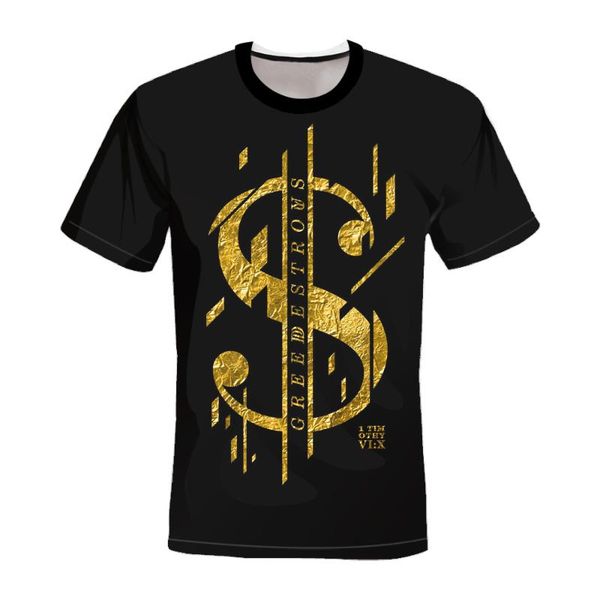 

men's t-shirts for 2021 cool fashion t shirt men and women u.s. dollar printed 3d summer oversized males o-neck flame xxs-4xl, White;black