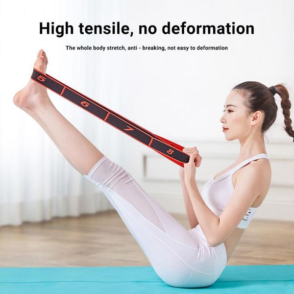 

professional yoga pull strap belt polyester latex elastic latin dance stretching loop pilates fitness exercise resistance bands