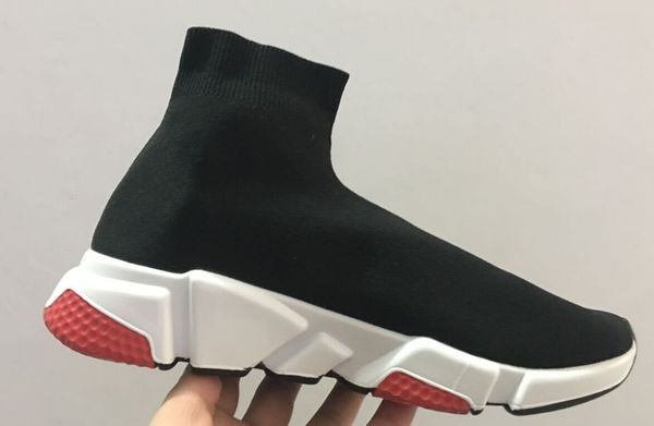 

Paris Luxury Flat Sock Shos Speed Boots sneakers black red blue white grey fashion Ankle Boots mens women tretch Knit trainer runner