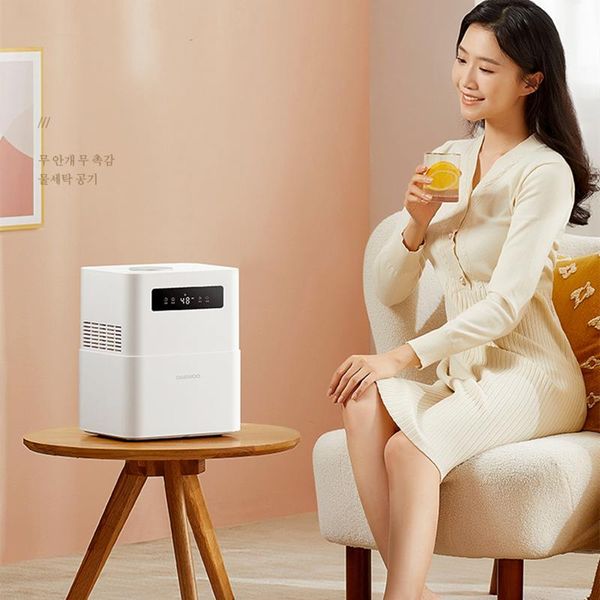 

humidifiers jas0047 non-fog air humidifier household office aromatherapy diffuser intelligent automatic silent bedroom gift 5l j6-plus