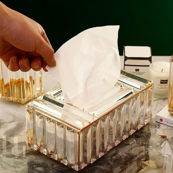 

tissue boxes & napkins rhinestone cosmetic storage box metal crystal paper family living room restaurant el car desksupplies