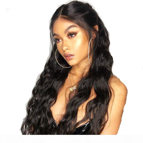 

360 lace frontal wig 130% density pre-plucked hairline 360 lace front human hair wig loose wavy human hair wigs for black women 16inch, Black;brown