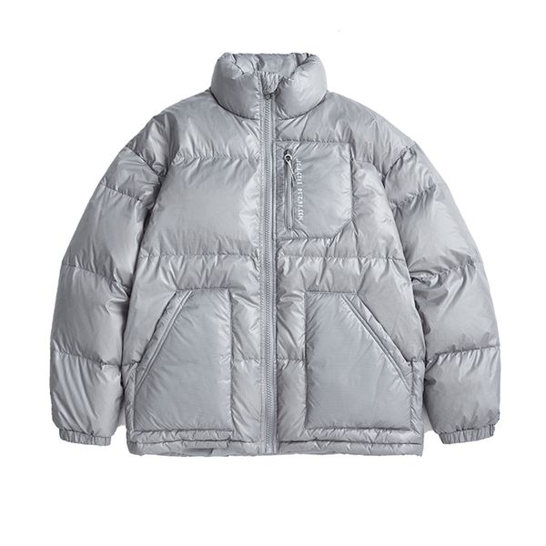 

new hip 2021 hop warm parka jackets men harajuku padded streetwear vintage retro solid down jacket coat winter outwear urm4, Black