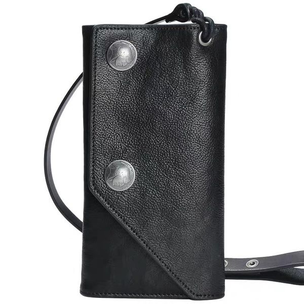 

wallets vintage designer authentic cowskin men long wallet genuine leather strap man coin pocket hasp closure male clutch purse, Red;black