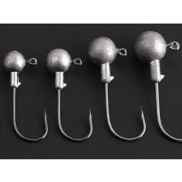 

50pcs universal fishing jig head lead soft lure weights 3.5/5/7/10/14/20g outdoor fishing kit corrosion resistance hook