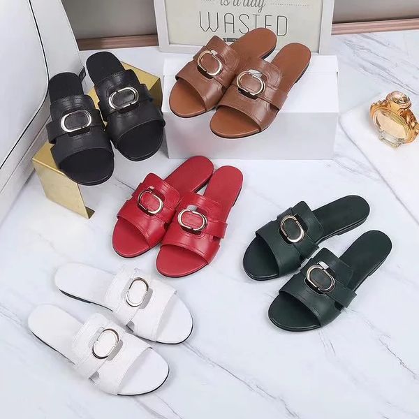 

fashion women slipper slides summer flats real leather platform sandals flats shoes ladies beach shoes home011 01, Black
