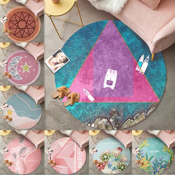 

carpets 3d round carpet bedroom children's room living chair cushion floor heating pad doormat