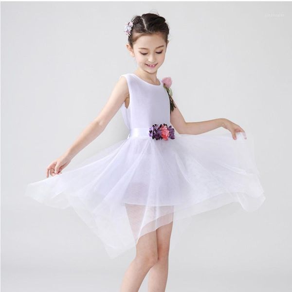 

girl's dresses 2021 summer girl princess kids party dress mesh girls floral for adolescents 8 10 12 big clothes1, Red;yellow