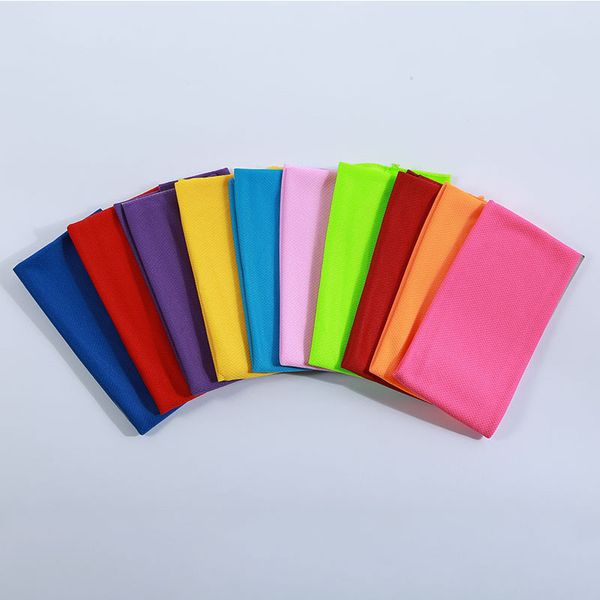 

sports 30cm*90cm cold towel fast cooling fitness running sweat absorption cooling cold outdoor mountaineering sports wipe towel polyester