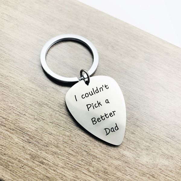 

10pci couldnt pick a better dad keychains guitar pick father day gifts hot, Silver