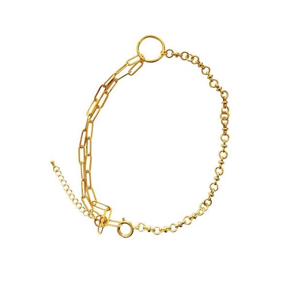 

chokers 2021 copper necklace pin double layer female clavicle platinum gift, Golden;silver