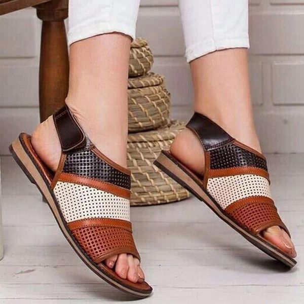 

women's sandals fashion woman shoes women casual hook & loop sandals female comfortable shoes ladies soft beach footwear, Black