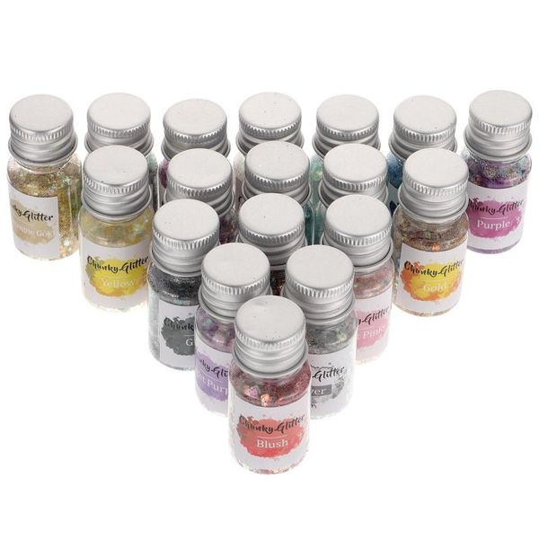 

nail glitter 18pcs manicure adornments paillettes decorations sequins make decors, Silver;gold