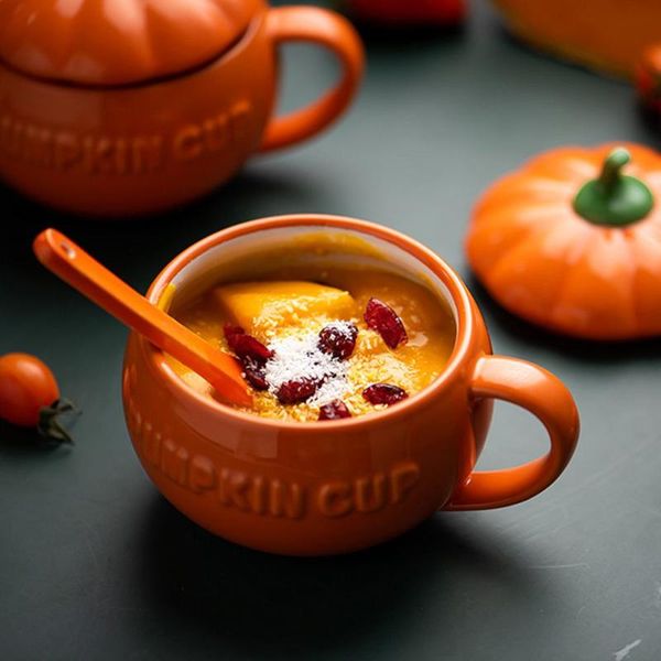 

mugs ceramic pumpkin shape home decor christmas gifts mug halloween breakfast cup