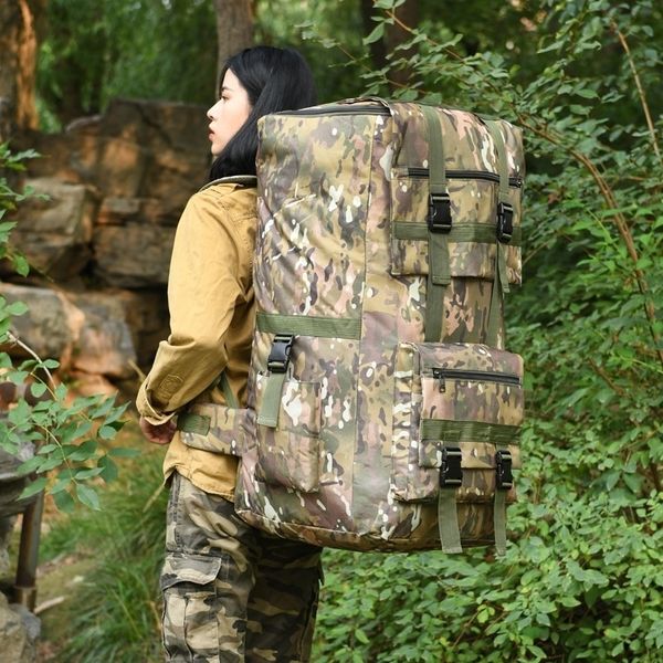 

large capacity outdoor travel backpack men's 120l military fan backpack new tactical camouflage sports mountaineering bag hiking