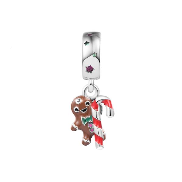 

ckk fit armbanden gingerbread man charms sterling zilver 925 originele kralen voor sieraden maken diy vrouwen, Silver