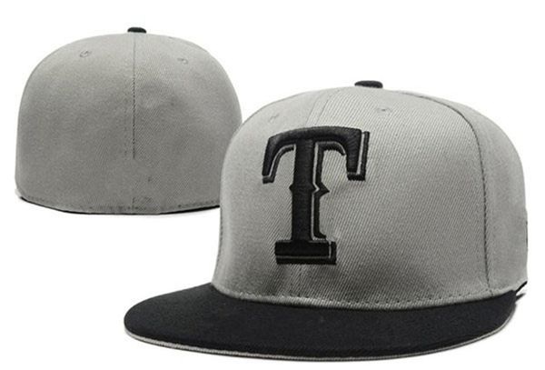 Ready Stock 2021 New Texas Cappelli aderenti Cool Berretti da baseball Adulto Visiera piatta Hip Hop Lettera T Berretto rosso aderente Uomo Donna Pieno chiuso Gorra