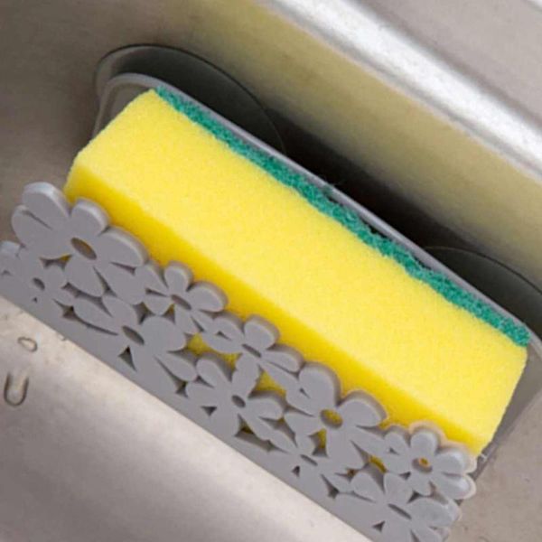 

kitchen storage & organization rack sink organizer with suction sponge holder dish brush rug drainer wall mounted shelf