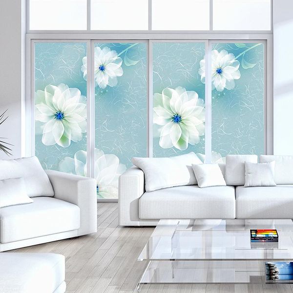 

window stickers electrostatic frosted glass living room bathroom sliding door toilet light opaque film
