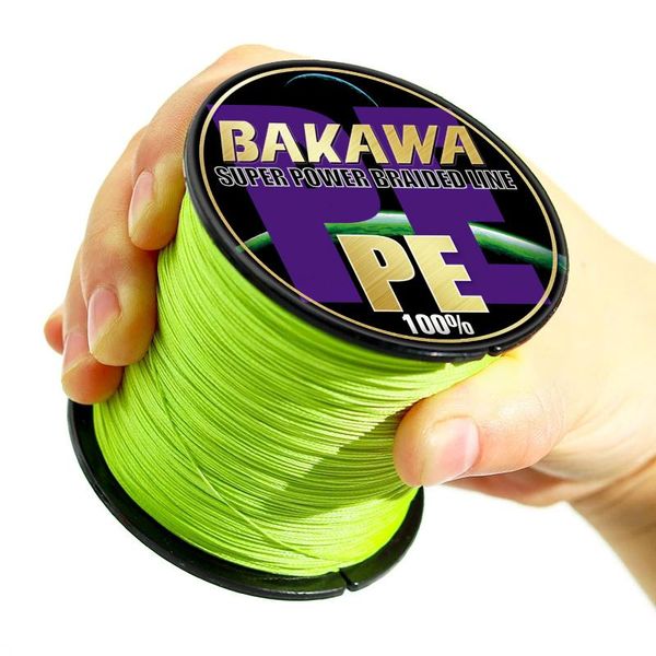 

braid line bakawa 4/8 strands braided pe fishing 300m 500m 12-120lb multifilament smooth wire for lure bait peche pesca