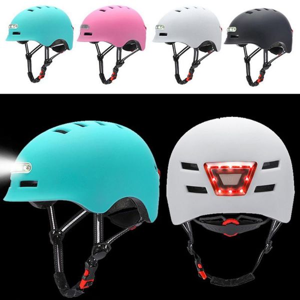 

motorcycle helmets smart bicycle helmet 3 kinds of warning lights safe shiny comfortable lightweight men women accessories