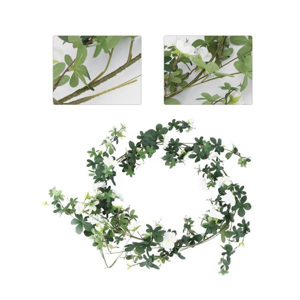 

1pc simulation rattan decor false flower rattan suspended ceiling (white)