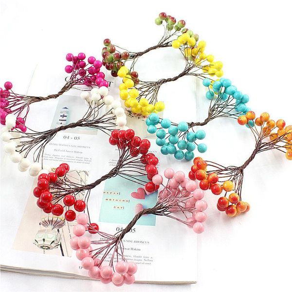 

decorative flowers & wreaths smarihas 20pcs artificial retro foam berry bouquet diy wedding christmas jewelry accessories crafts