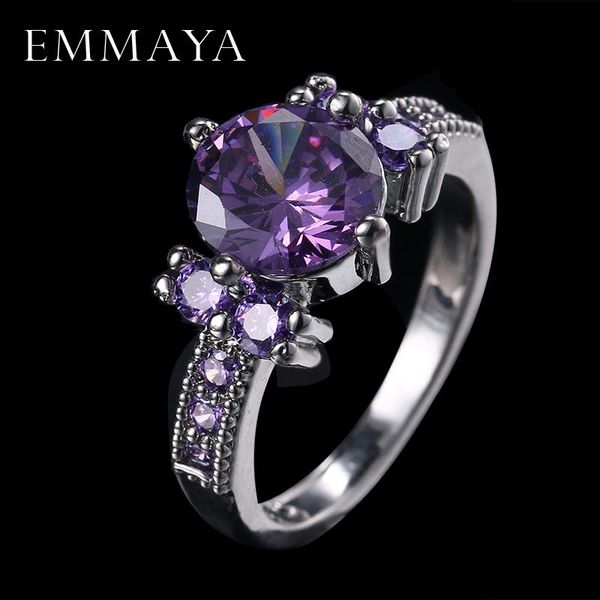 

wedding rings emmaya female purple cz ring fashion white gold-color jewelry vintage for women birthday stone gifts, Slivery;golden
