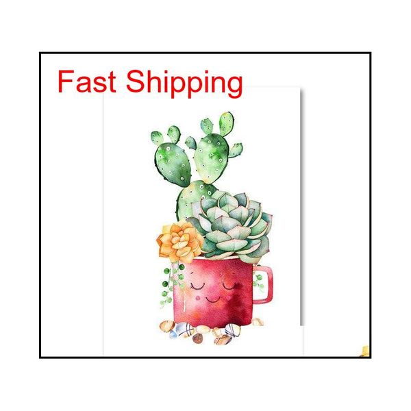 

diamond painting nordic watercolor cactus succulent plant 5d embroidery diy mosaic art full round drill home qyldpj lipper