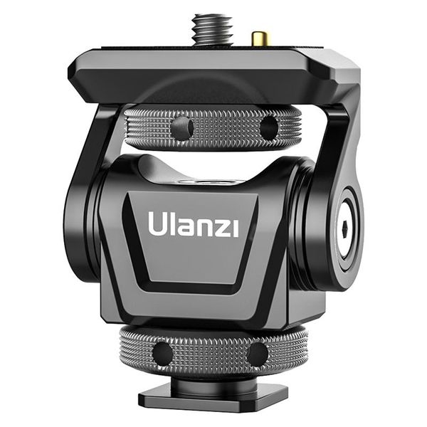 

ulanzi u-150 universal dslr camera monitor mount 360 rotation adjustable monitor adapter with cold shoe 1/4 screw