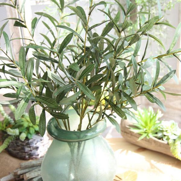 

decorative flowers & wreaths artificial olive bouquet beautiful diy fake leaf branch foliage for birthday wedding home plant decoration
