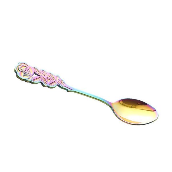

soup spoon stainless steel gold-plated coffee tea dessert meal spoon fruit stir spoon kitchen dinnerware tableware jlloyw ladyshome